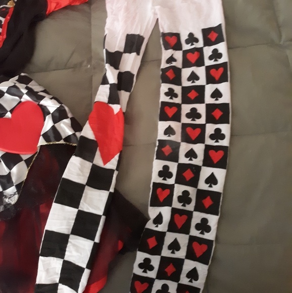Girls Queen of Hearts Halloween Costume Tim Burton - Picture 4 of 5
